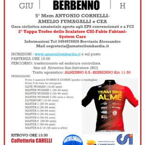 Alme' (BG) 14 Giugno 2025 "2° Tappa Trofeo dello Scalatore CSI-Mem Fabiani-System Cars"-"1 Prova Gran Combinata di Almè"