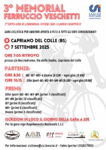 Enrico Gatti e Isaia Modena si aggiudicano il “3° Memorial Veschetti”, 2° Tappa del “Giro di Lombardia-System Cars-Claudio Chiappucci”