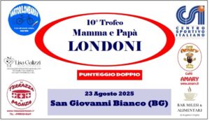 Con il “10° Trofeo Mamma e Papà Londoni” inizia la seconda parte di stagione targata CSI Lombardia a cura di Amatorilombardia