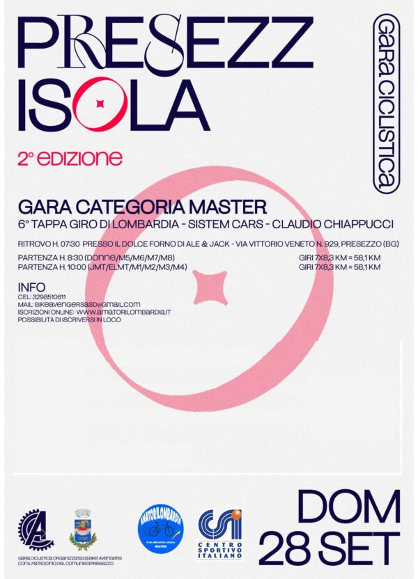 Presezzo (BG) 28 Settembre 2025 6° Tappa "Giro di Lombardia-System Cars-Claudio Chiappucci"
